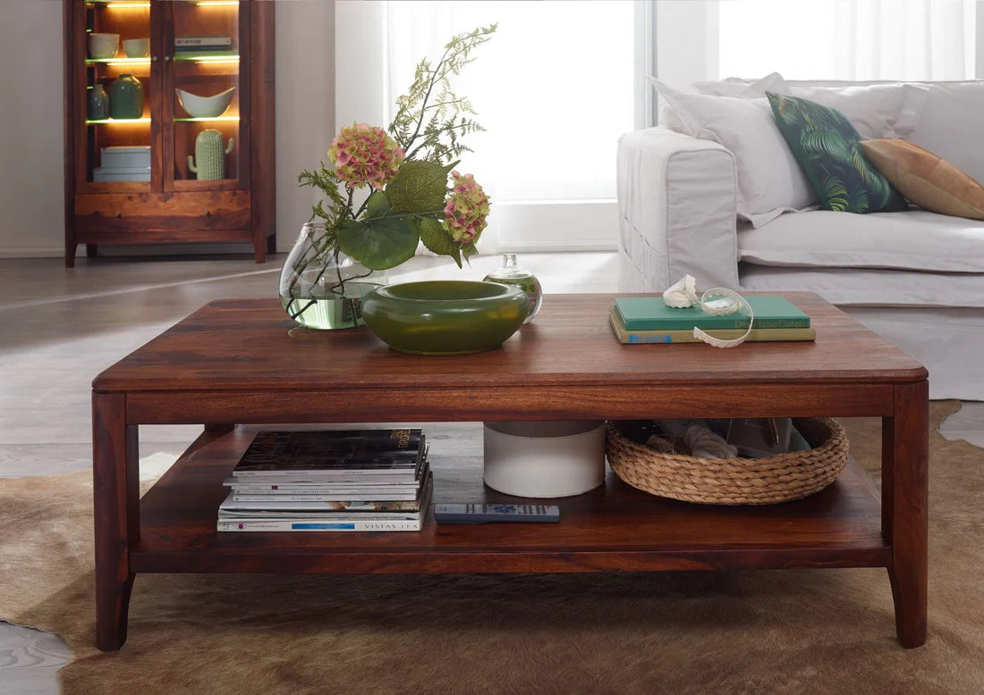 Solid Sheesham Wood Coffee Table - 43
