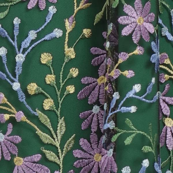 Maggy London Women's Floral Embroidered V-Neck Dress - Colorful Garden Print Party Gown for Wedding Guest, Cocktail Event & Special Occasions
