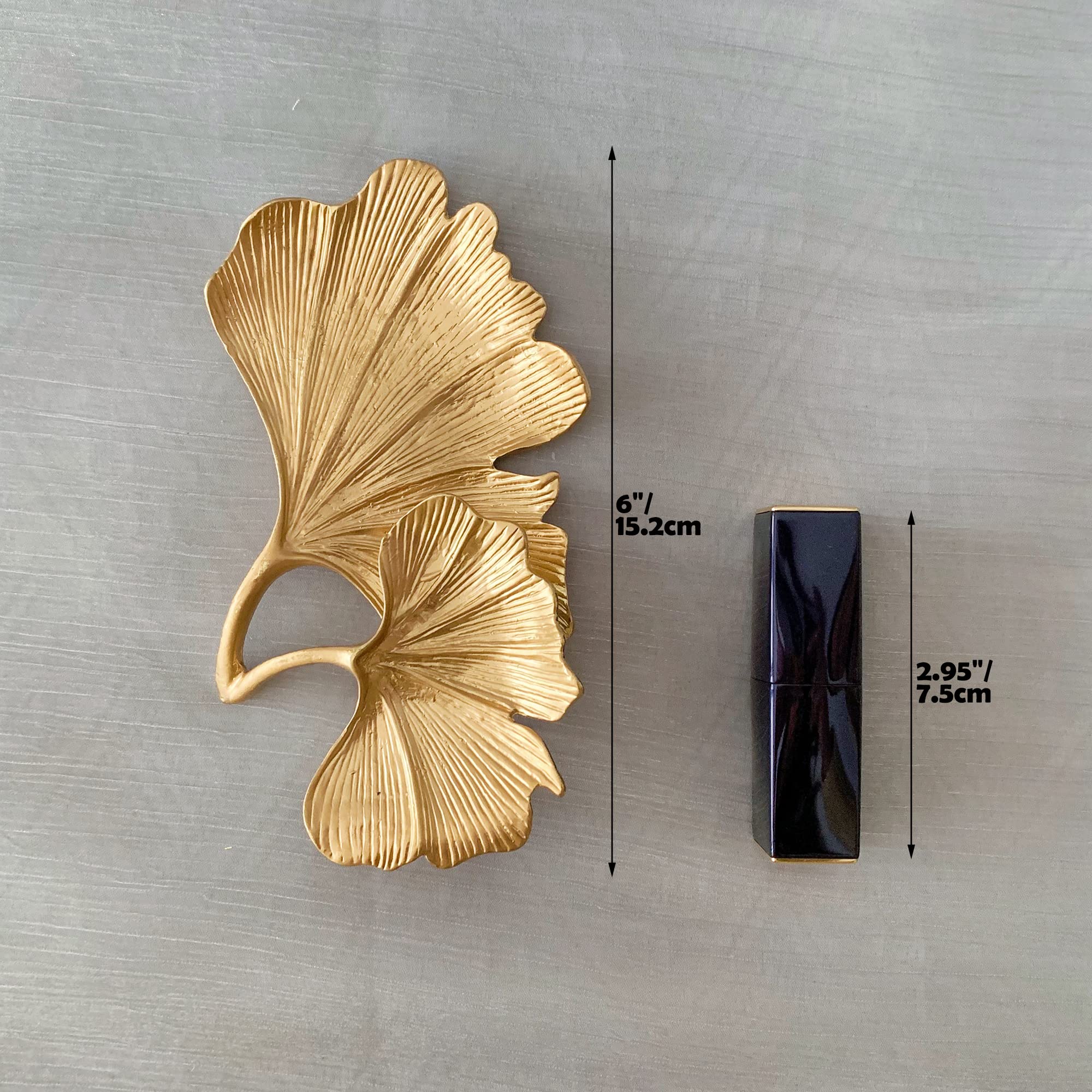 Leaf-Shaped Metal Jewelry Dish - Elegant Ring Holder & Trinket Tray for Dresser | Perfect Jewelry Organizer for Christmas, Birthday, Wedding Gifts | Ideal for Vanity, Nightstand & Gift Giving