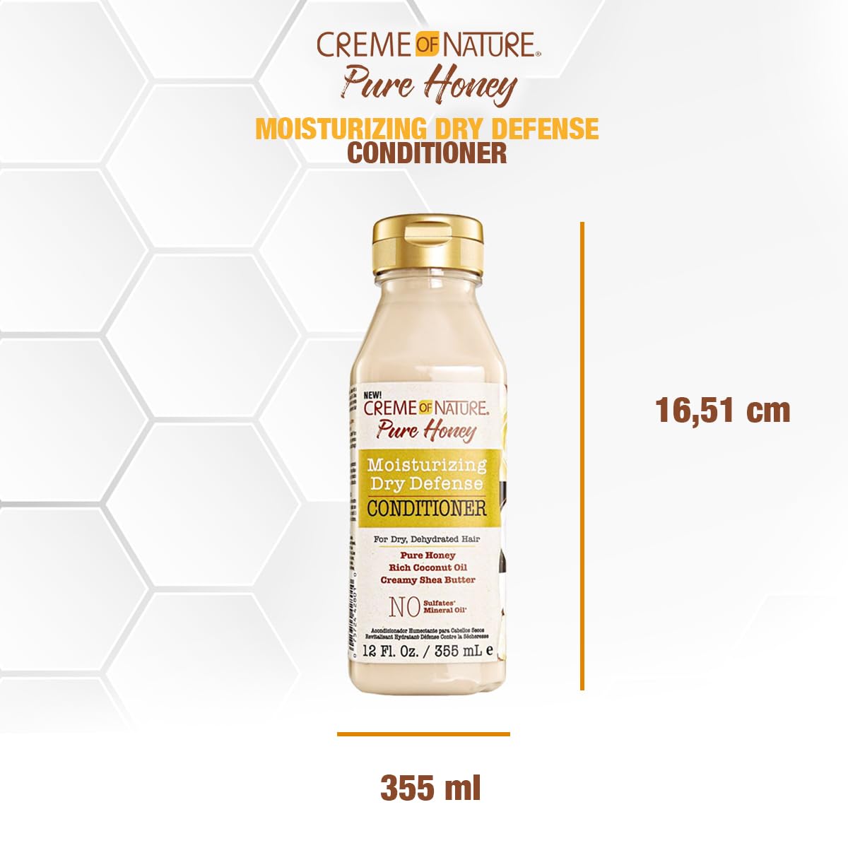 Creme of Nature Coconut Oil & Shea Butter Shampoo for Dry, Damaged Hair - Honey Infused Formula (12.07 Fl Oz) | Hydrating & Repairing Hair Care for Daily Use & Salon Results