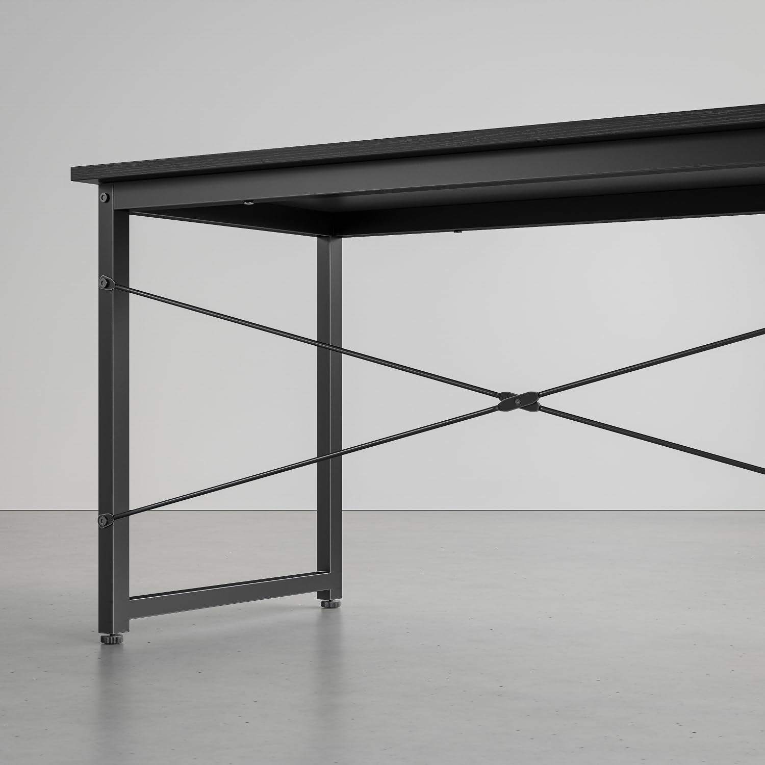 CubiCubi 47 Inch Modern Computer Desk - Home Office Desk for PC, Study & Writing, Black - Perfect for Small Spaces, Gaming & Remote Work
