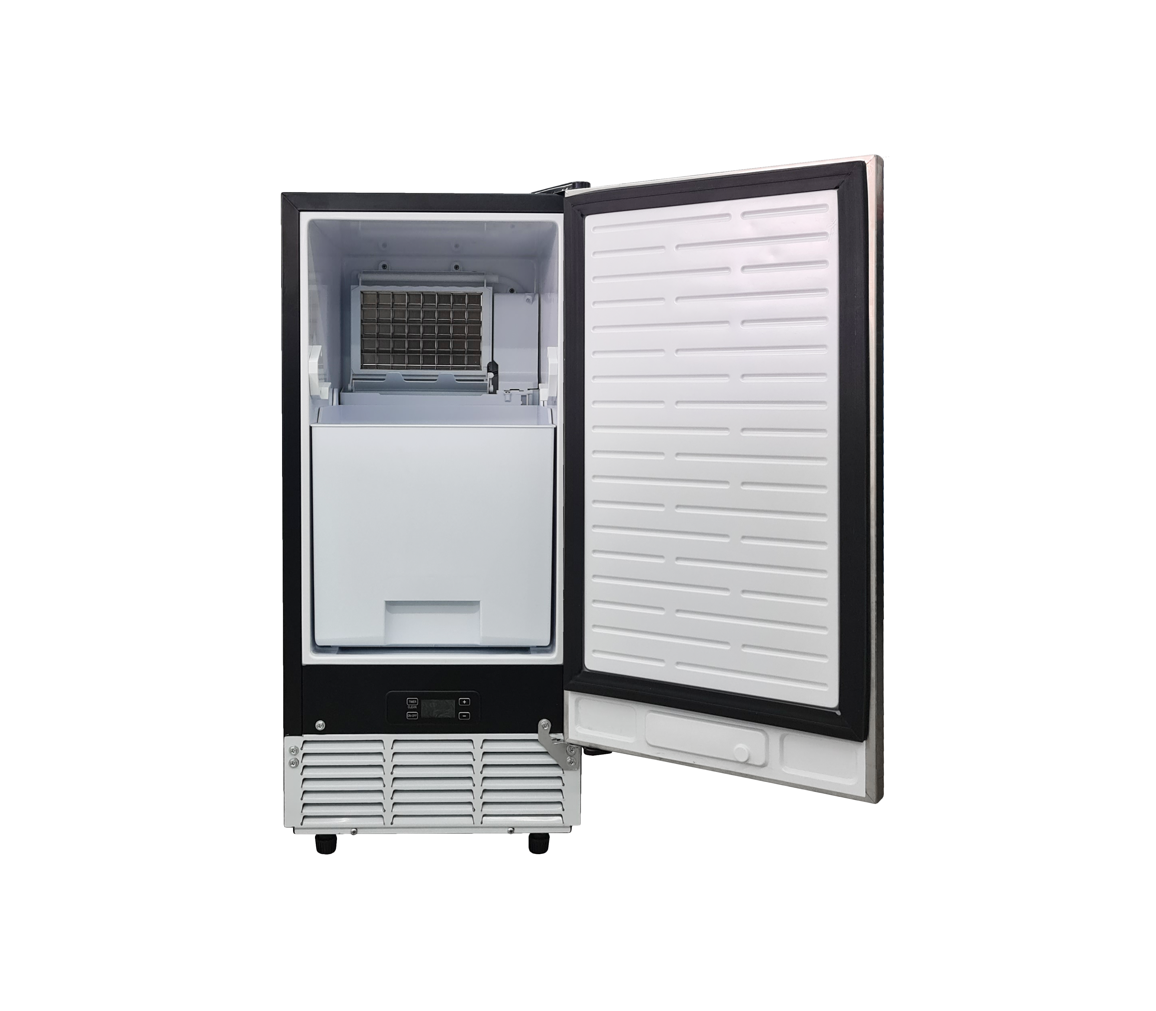 36kg/24hr Stainless Steel Ice Maker for Home, Bar, Restaurant - Fast Ice Production with Durable Vetrux Design