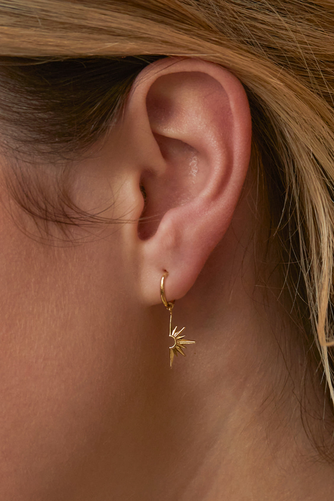 Half Star Drop Hoop Earrings for Women - Trendy Dangle Earrings for Everyday Wear, Party & Special Occasions