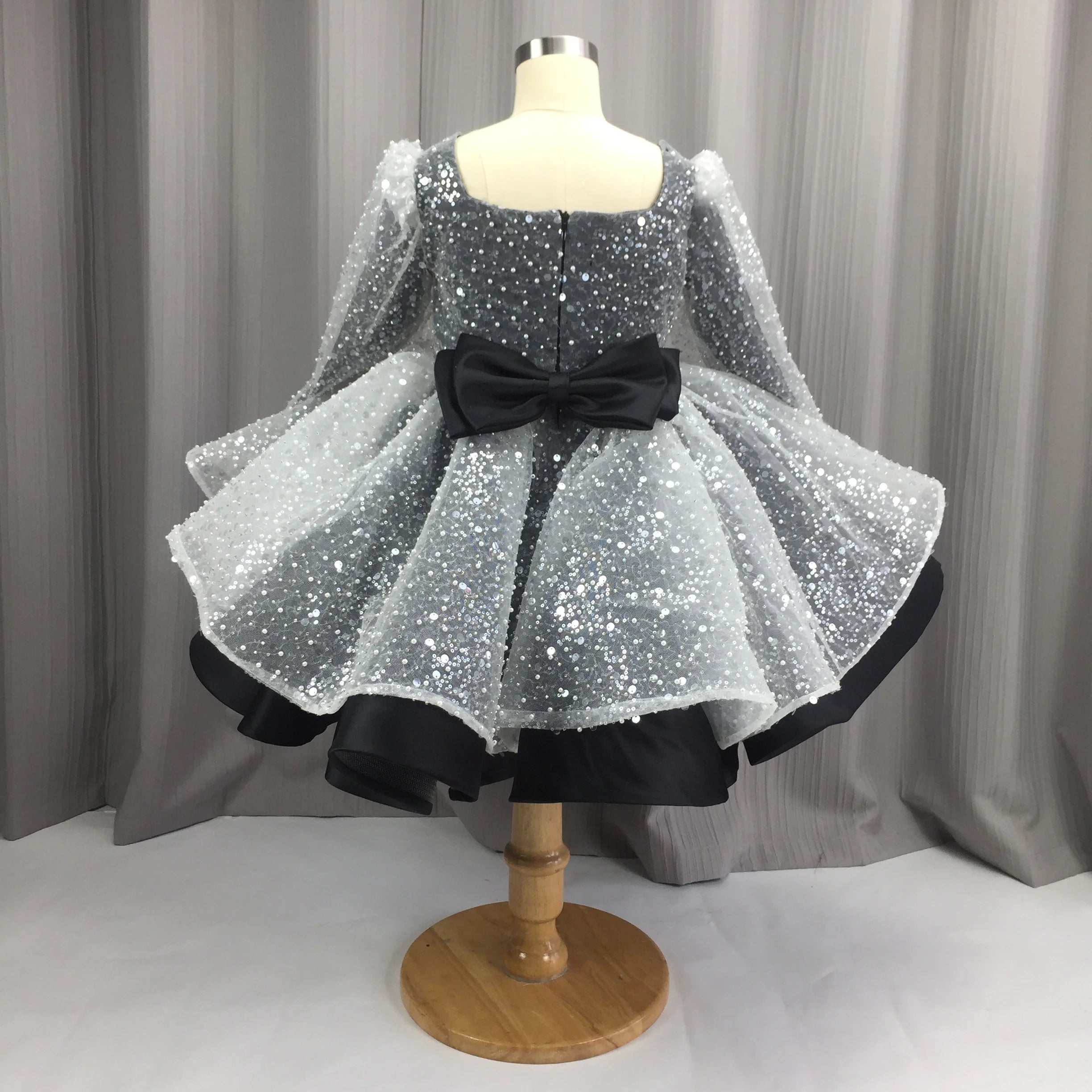 Sparkly Sequins Baby Girl Party Dress - Toddler Princess Performance Gown for Birthday & Special Occasions | Perfect for Pageants, Dance Recitals & Holiday Celebrations