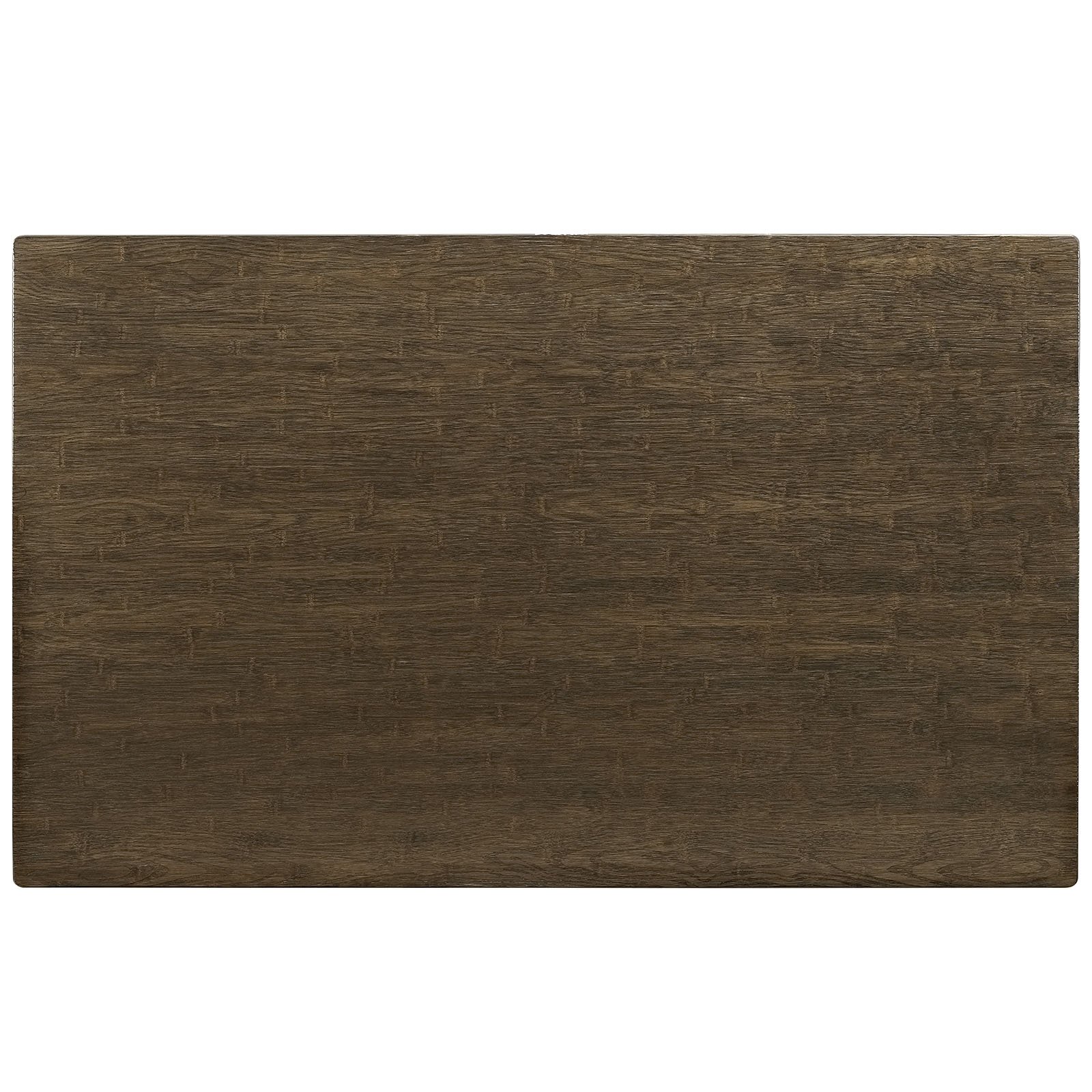 Modway Alacrust 59-Inch Rustic Modern Farmhouse Dining Table - Solid Wood Rectangle Table with Sturdy Steel Legs in Rich Brown Finish | Perfect for Kitchen, Dining Room & Cozy Farmhouse Decor