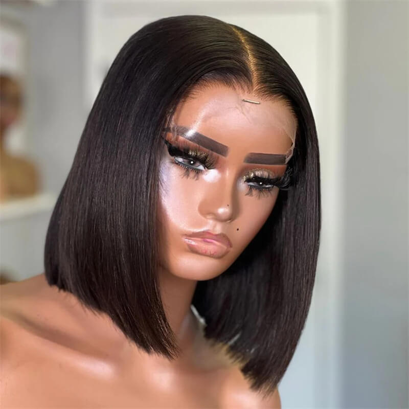 Buy 2 Human Hair Bob Wigs for $99 | 4x4 Lace Closure Curly & Straight Bob Wig Set | Perfect for Daily Wear, Parties & Cosplay