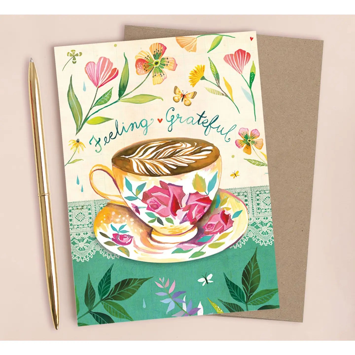 Elegant Cappuccino Thank You Cards - Set of 20 Blank Inside Greeting Cards with Envelopes - Perfect for Appreciation Gifts, Weddings, Birthdays & Business Thank Yous