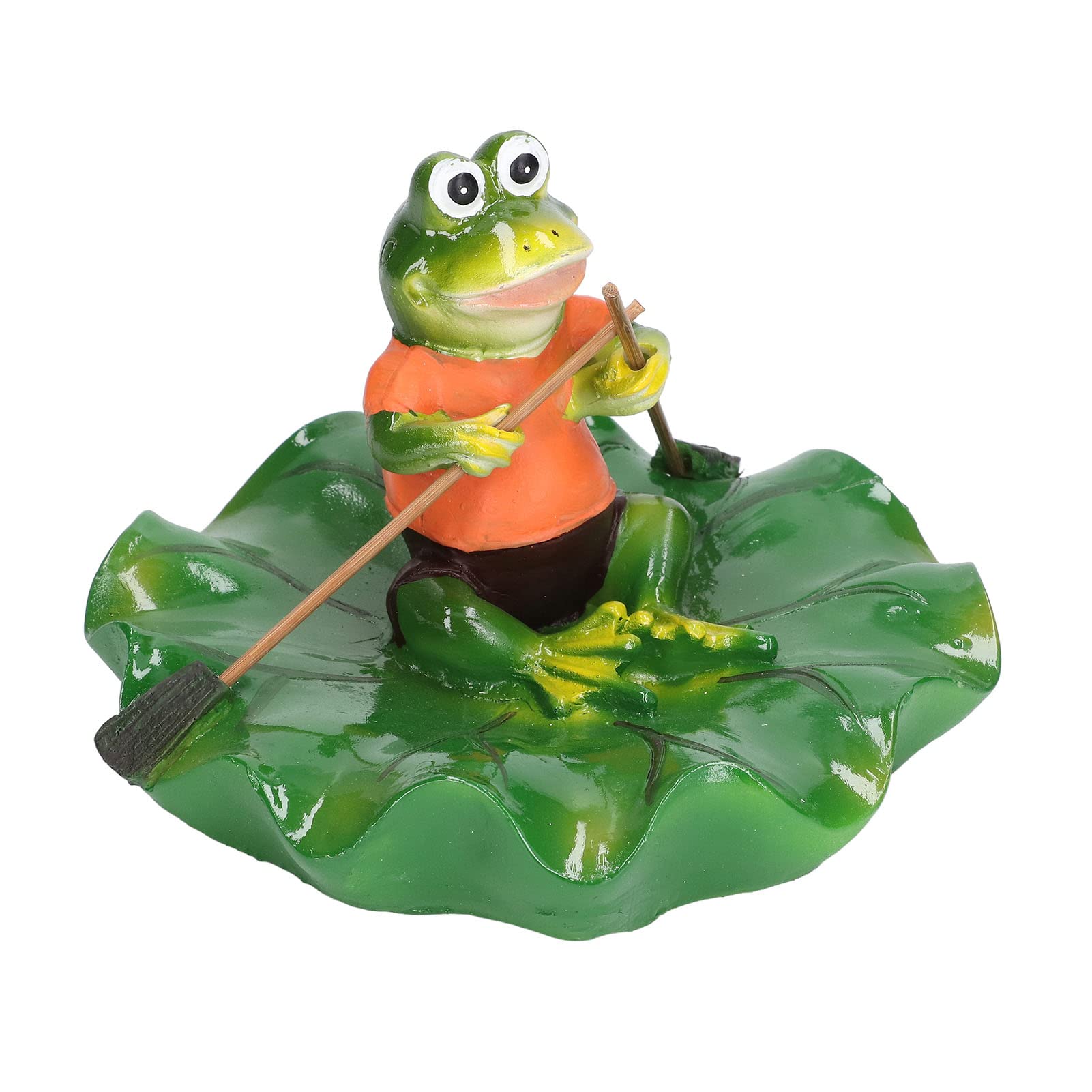 Floating Frog Water Ornament - Realistic Lifelike Pond Decor with Sun Protection - Durable Waterproof Floating Lily Pad for Garden Ponds, Water Features & Outdoor Decorations