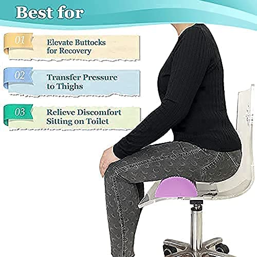 Post-Surgery BBL Pillow - Brazilian Butt Lift Recovery Cushion for Sitting, Driving & Chair Support - Comfortable Toilet Riser & Booty Pillow for Women - Perfect for Post-Op Care, Office & Car Use