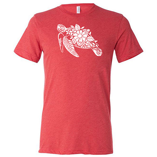Floral Turtle Print Unisex T-Shirt - Comfortable Casual Wear for Men & Women, Perfect for Beach Outings, Summer Vacations & Relaxing Weekends