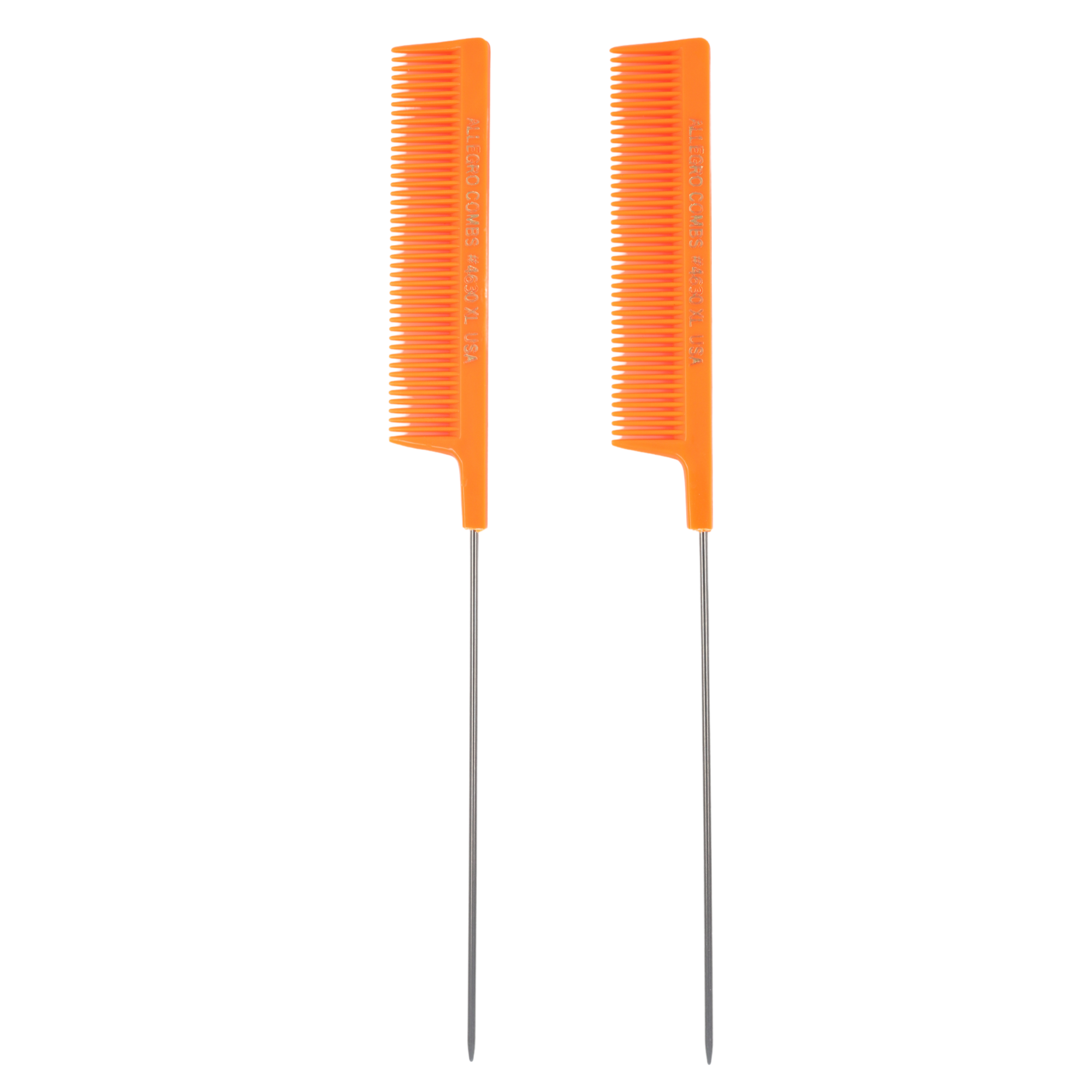 Allegro Combs XL #4630 - Set of 2 Wide Tooth Pintail Combs for Thick Hair & Styling - Perfect for Salon Professionals & Home Use
