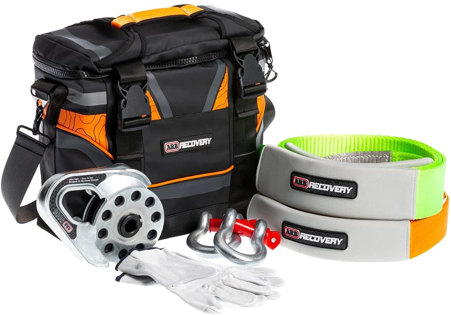 ARB Essentials RK11A Off-Road Recovery Kit - Heavy Duty 4x4 Tow Straps, D-Ring Shackles & Storage Bag for Jeep, Truck & SUV - Perfect for Off-Roading, Overlanding & Emergency Situations