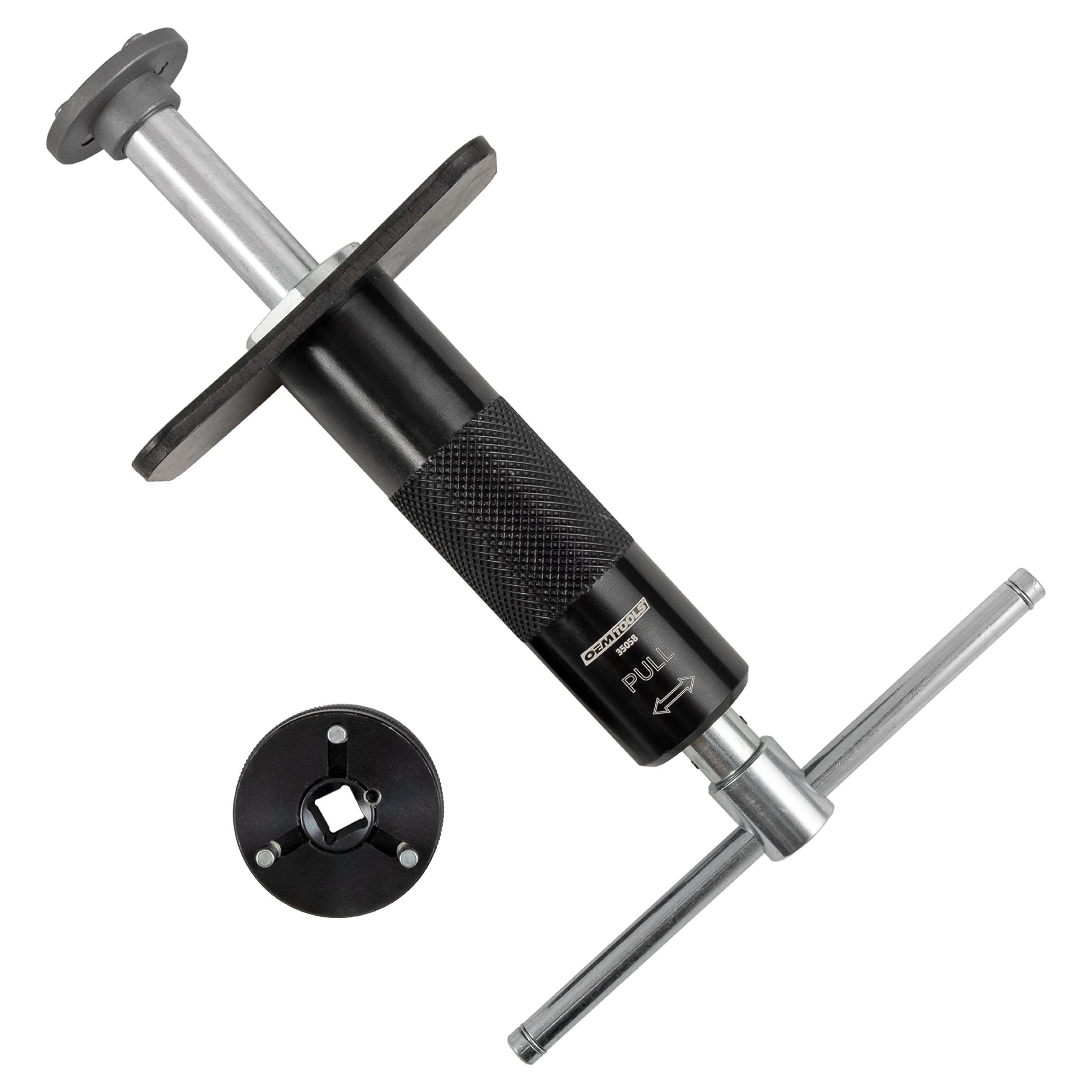 OEMTOOLS 35058 Brake Caliper Piston Rewind Tool - Spring Loaded Universal Rear Brake Caliper Wind Back Tool & Retractor Kit for Car, Truck, SUV - Perfect for DIY Brake Repair & Maintenance (Black)