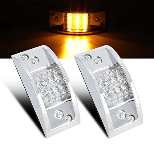 2pcs Clear/Amber