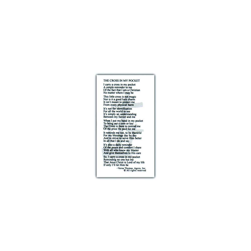 1000-Piece Agora Cross in My Pocket Set - Jesus Christ is Lord Cross & Inspirational Poem Card - Perfect for Church Events, Bible Study Gifts & Christian Outreach