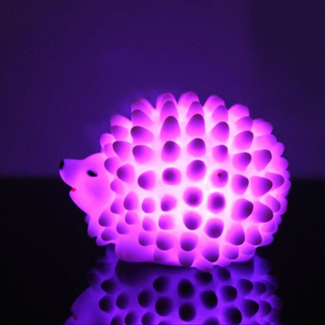 3Pcs Cute Hedgehog Color Changing LED Night Light Lamp - Battery Operated Desk Lamp with 7 Colors, Christmas Party Decor, Kids Room Nightlight, Bedside Lamp for Bedroom, Nursery & Home Decor