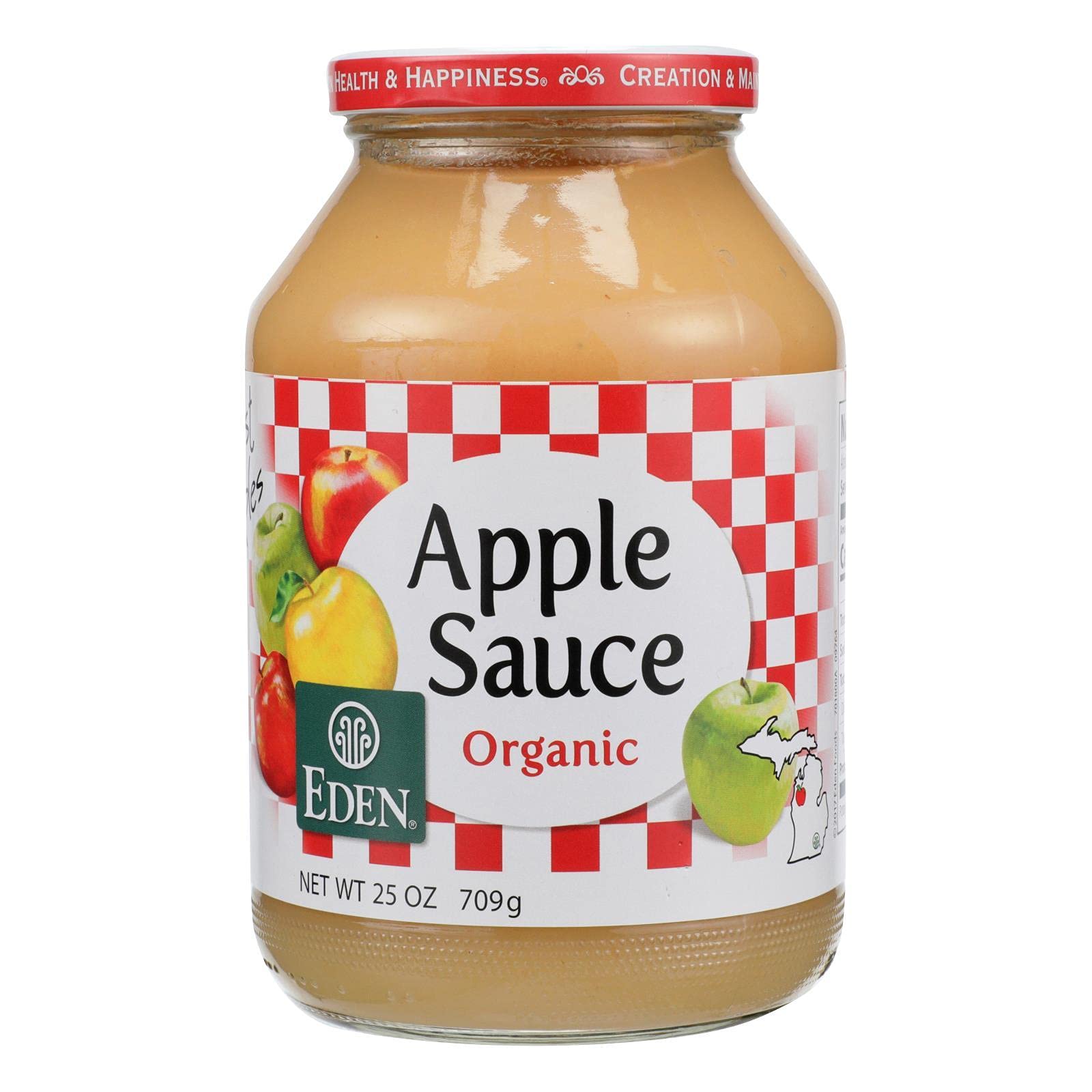 Organic Apple Sauce 25 Ounces (Case of 12) - Unsweetened, No Sugar Added, Non-GMO, Gluten-Free - Perfect for Baby Food, Baking, Smoothies & Healthy Snacks