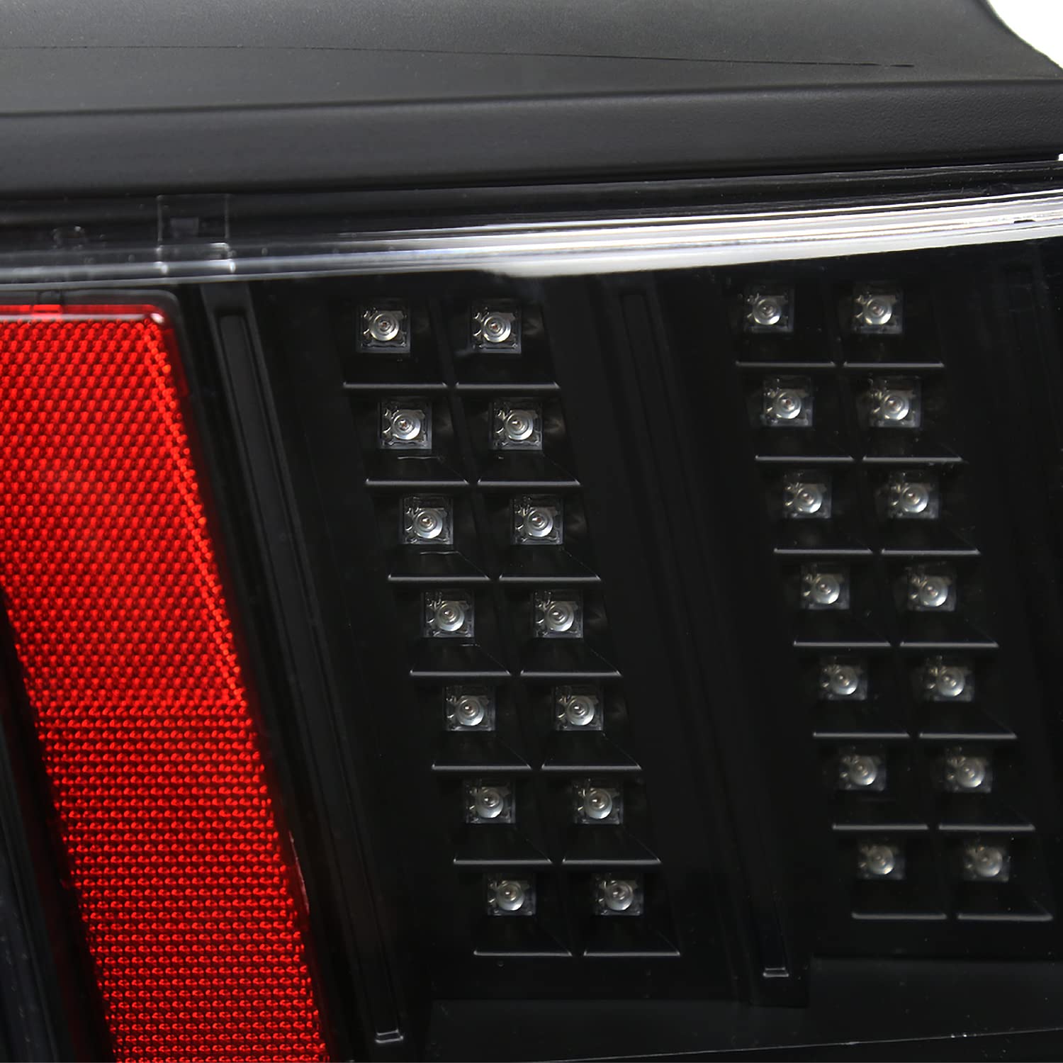 Spec-D Tuning Dual Halo Black Projector Headlights & Sequential LED Tail Lights for 1999-2004 Ford Mustang - Complete Left & Right Headlamp Assembly - Upgrade Your Ride with Stylish Lighting for Night Driving & Car Shows