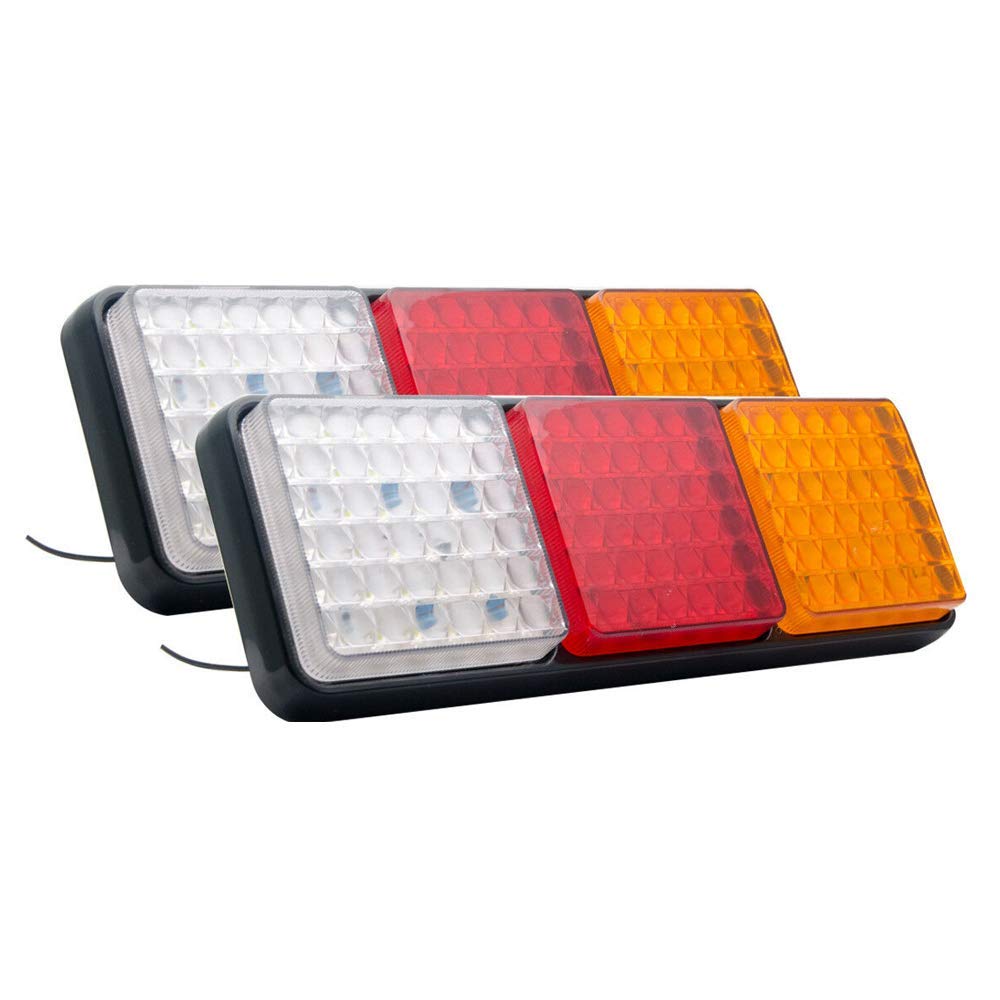 MASO 2x 108LED Waterproof Tail Lights - Brake Reverse Warning Lights for Trailers, Trucks, Boats, Buses & Vans (12-24V) - Durable Rear Lamps with Indicator Function for Safe Night Driving & Towing
