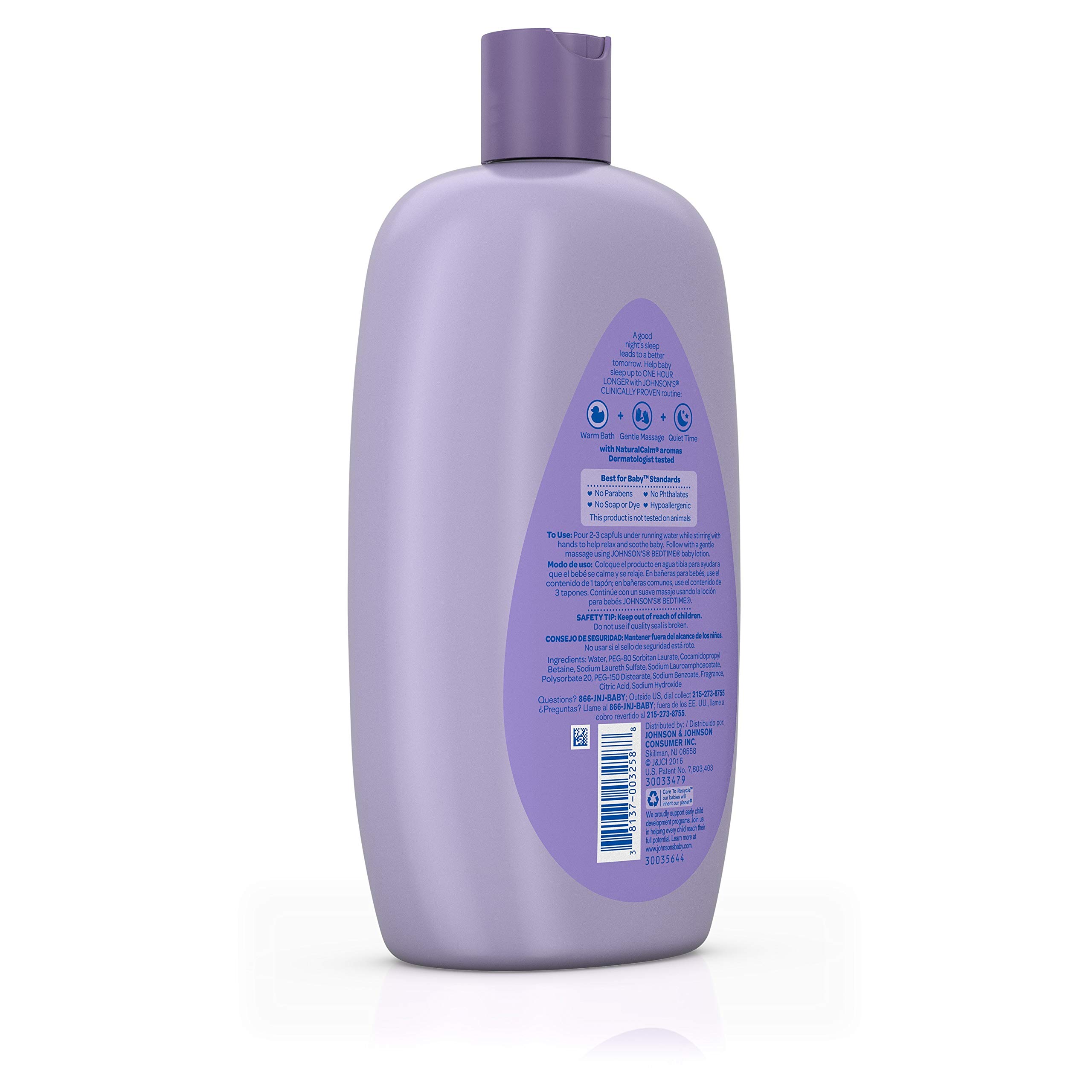 Johnson's Bedtime Baby Bath & Body Wash - 28 Oz | Soothing Lavender Scent for Relaxing Nighttime Routine | Gentle Formula for Newborns & Toddlers | Perfect for Calming Baths Before Sleep