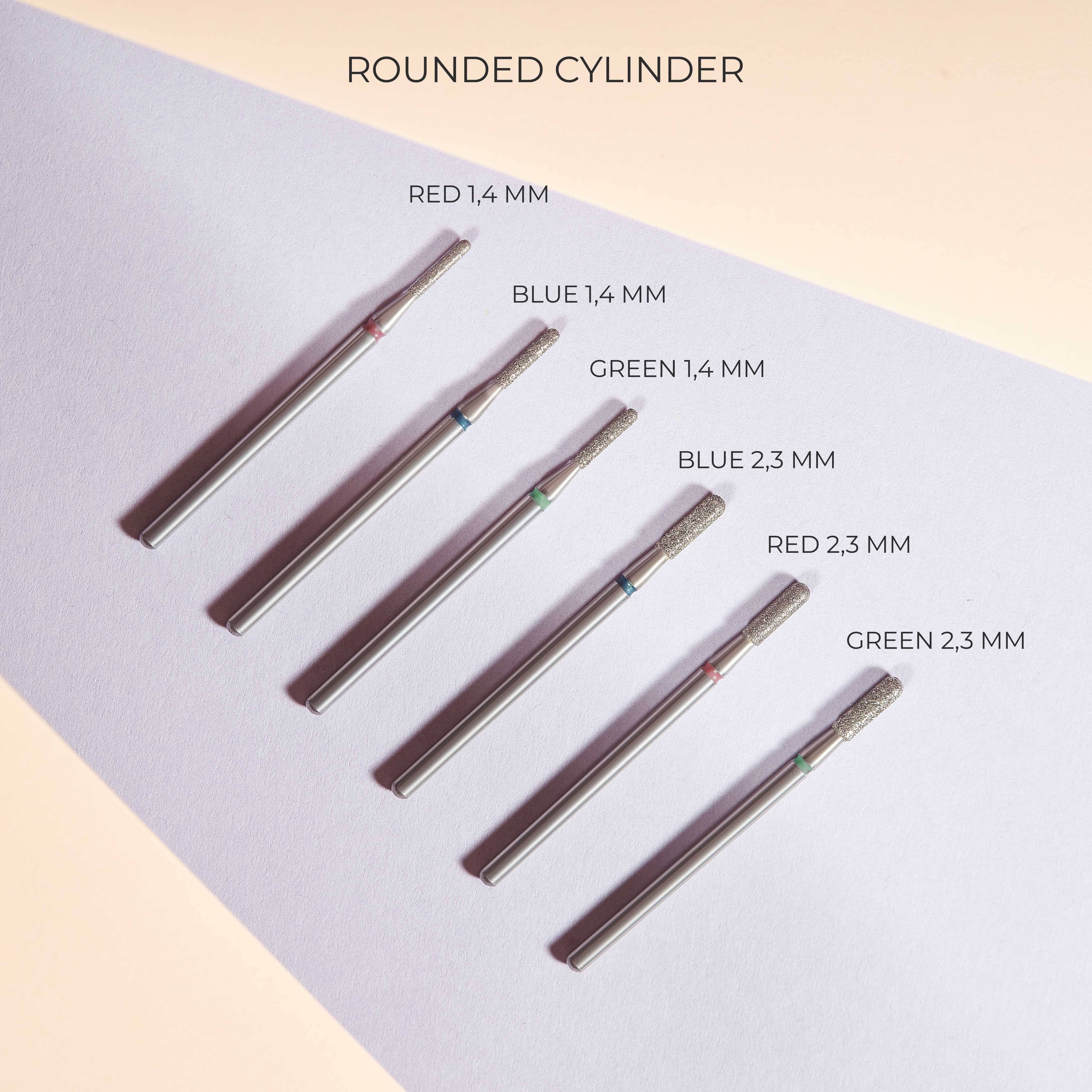 Staleks Diamond Nail Drill Bit - Rounded Cylinder Shape, 1.4mm for Professional Manicure & Pedicure - Perfect for Acrylic, Gel, and Natural Nails