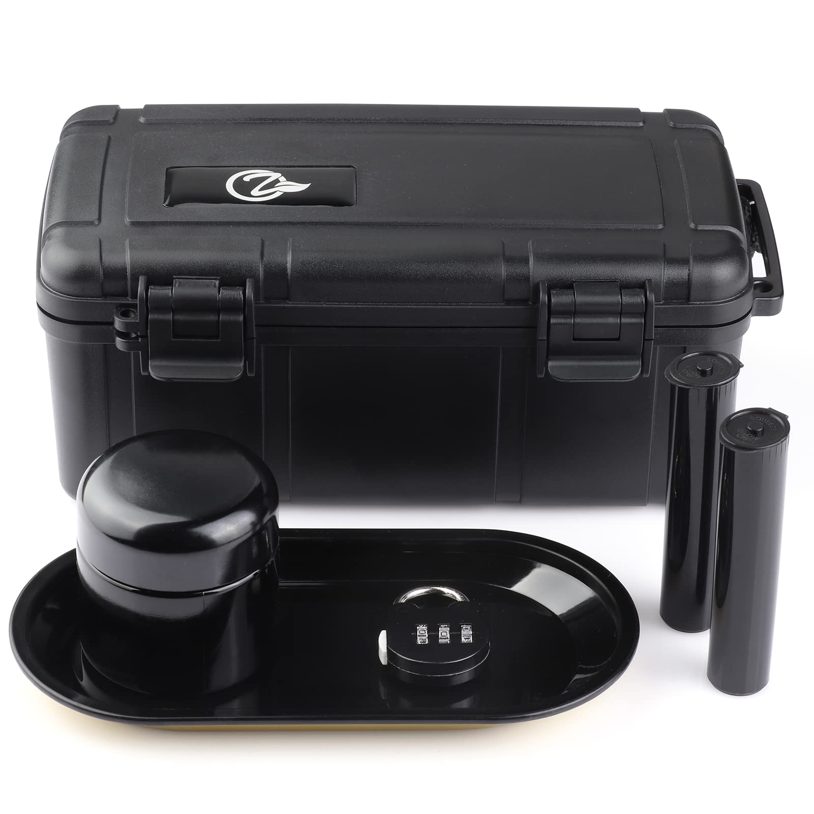 Secure ABS Plastic Storage Box with Lock - Black Organizer for Home & Office
