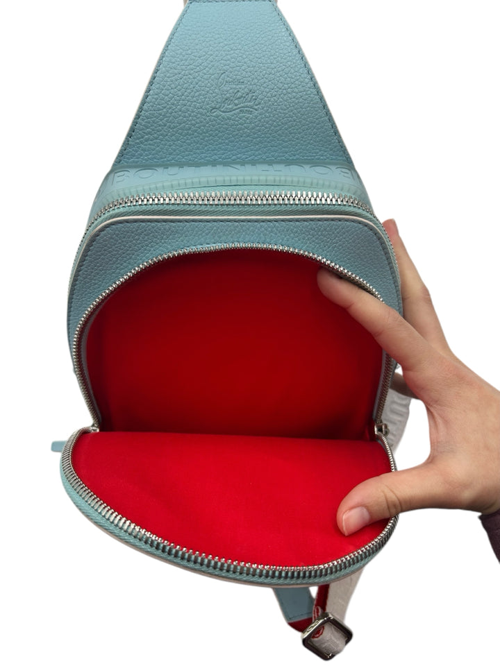 Christian Louboutin Loubifunk Leather Sling Bag for Women - Luxury Crossbody Purse with Adjustable Strap, Perfect for Parties, Travel & Everyday Use