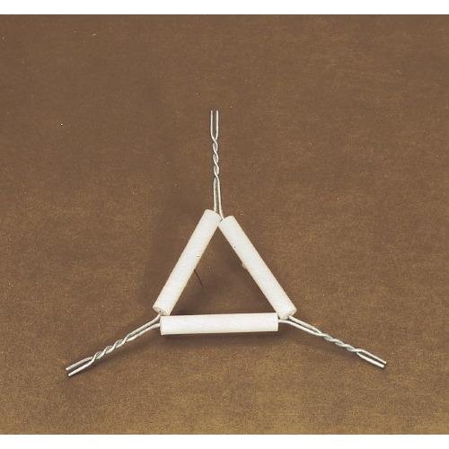 Galvanized Iron Wire Triangles (16ga) with Plain Clay Pipe Stems - 64mm, Pack of 6 for Smoking Accessories & Craft Projects | Humboldt H-23870