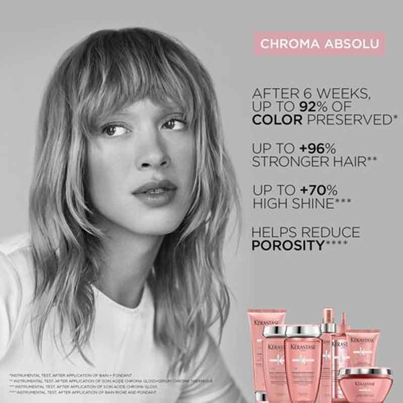 Kérastase Chroma Absolu Hydrating & Protective Shampoo for Color-Treated Hair - Sulfate-Free, UV Protection & Frizz Control - Perfect for Daily Use & Salon-Quality Hair Care at Home