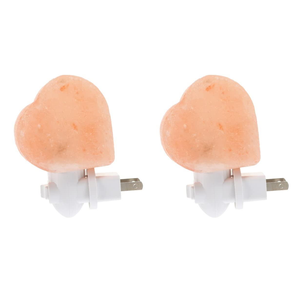 2 Sets Himalayan Salt Lamp - Natural Crystal Salt Night Light, Heart-Shaped Decorative Lamp for Bedroom, Yoga, Meditation & Relaxation | Creates Soothing Ambiance for Home, Office & Spa