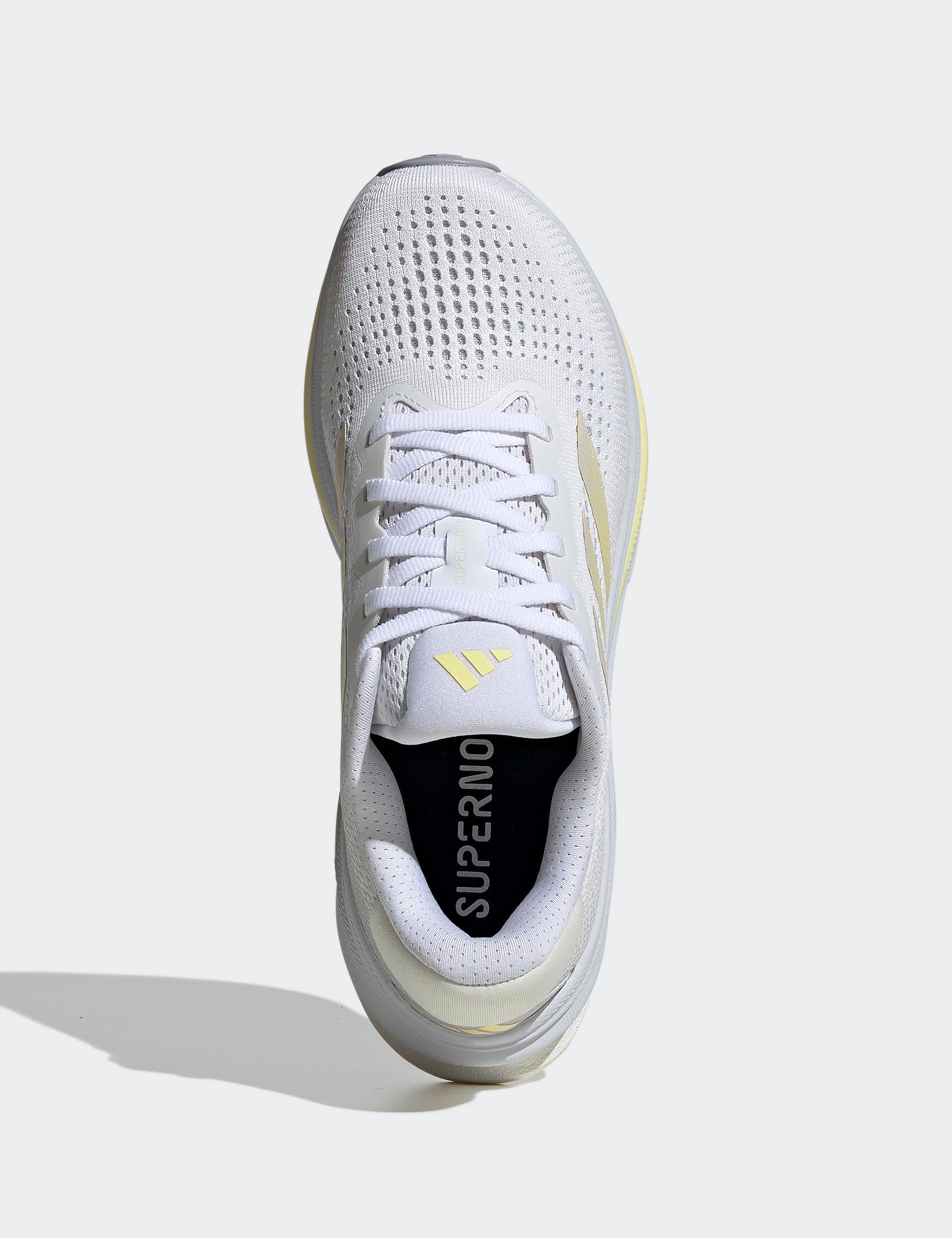 Supernova Rise Running Shoes for Men & Women - Lightweight Cloud White/Zero Metallic/Almost Yellow - Perfect for Jogging, Gym Workouts & Daily Walking