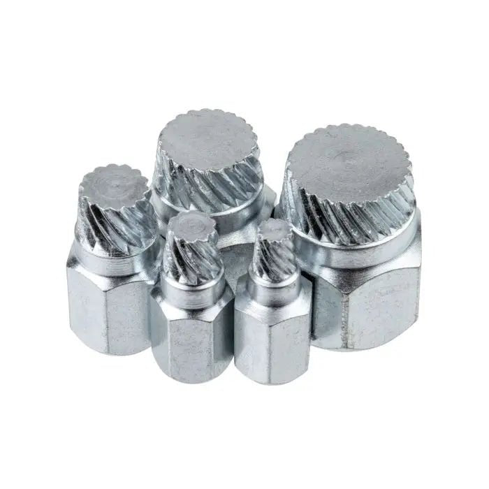 5 Piece Bolt Extractor Kit - Heavy Duty Broken Bolt Remover Set with Storage Case (6 Pack) - Perfect for Automotive Repair, Machinery Maintenance & DIY Projects