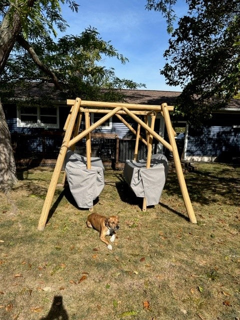 Double Glider Canopy Replacement Kit - Durable Fabric Cover for Outdoor Swing Sets - Perfect for Patio, Garden, and Backyard Relaxation