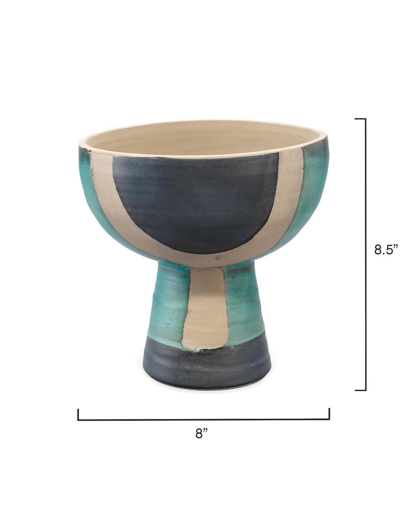 Blanche Wide Vessel - Large Decorative Ceramic Bowl for Home Decor, Kitchen & Dining Room | Perfect for Fruit Display, Centerpiece, or Storage - Handcrafted Pottery with Modern Farmhouse Style