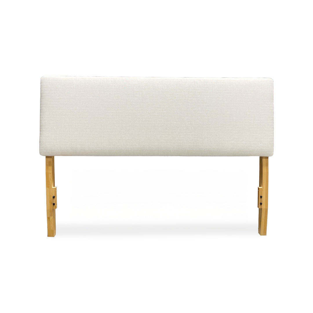 2 West Upholstered Queen Headboard in White - Modern Bedroom Furniture for Master Bedroom & Guest Room Decor