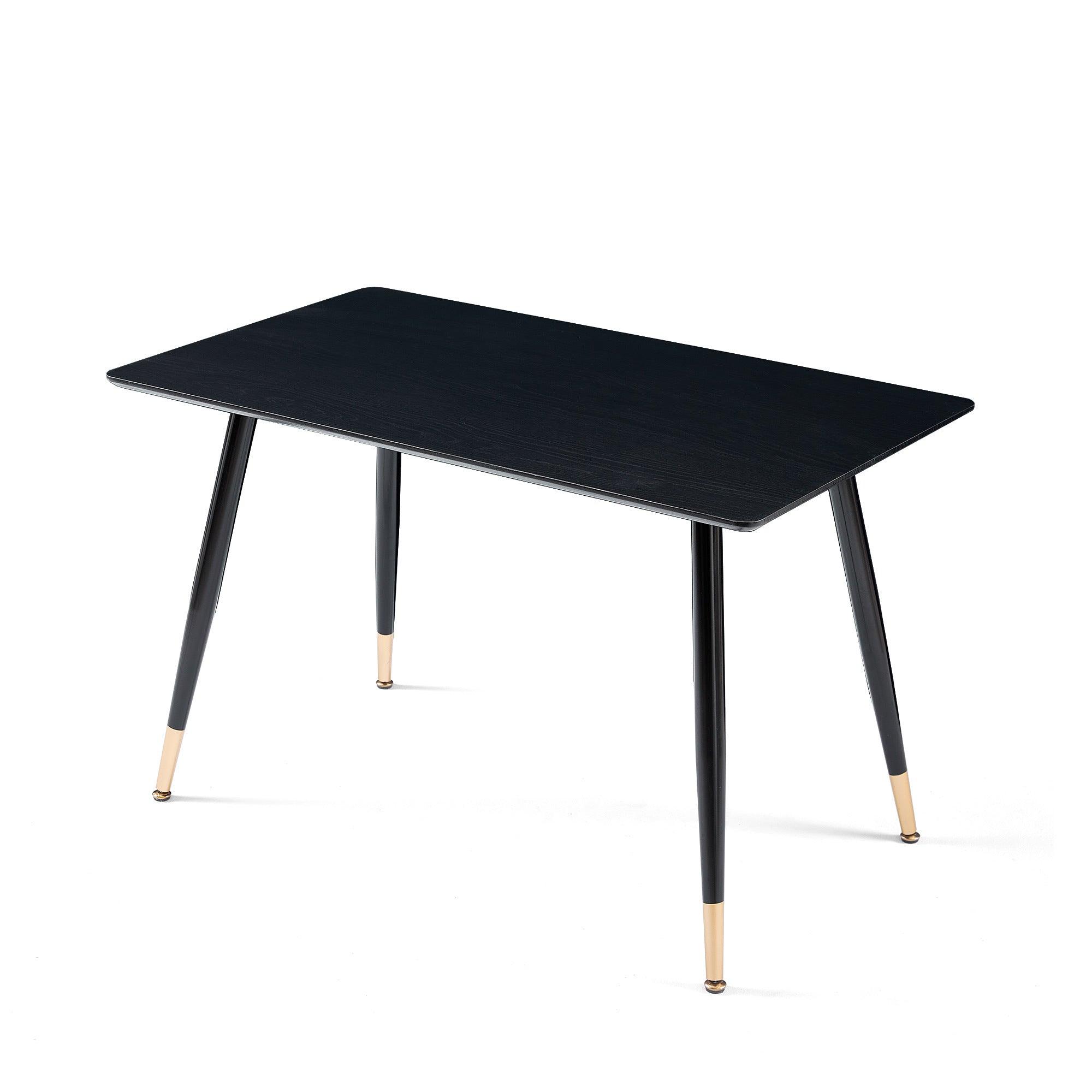Modern Black MDF Kitchen Dining Table - Stylish & Durable for Smart Homes | Perfect for Small Spaces, Apartments & Contemporary Dining Rooms