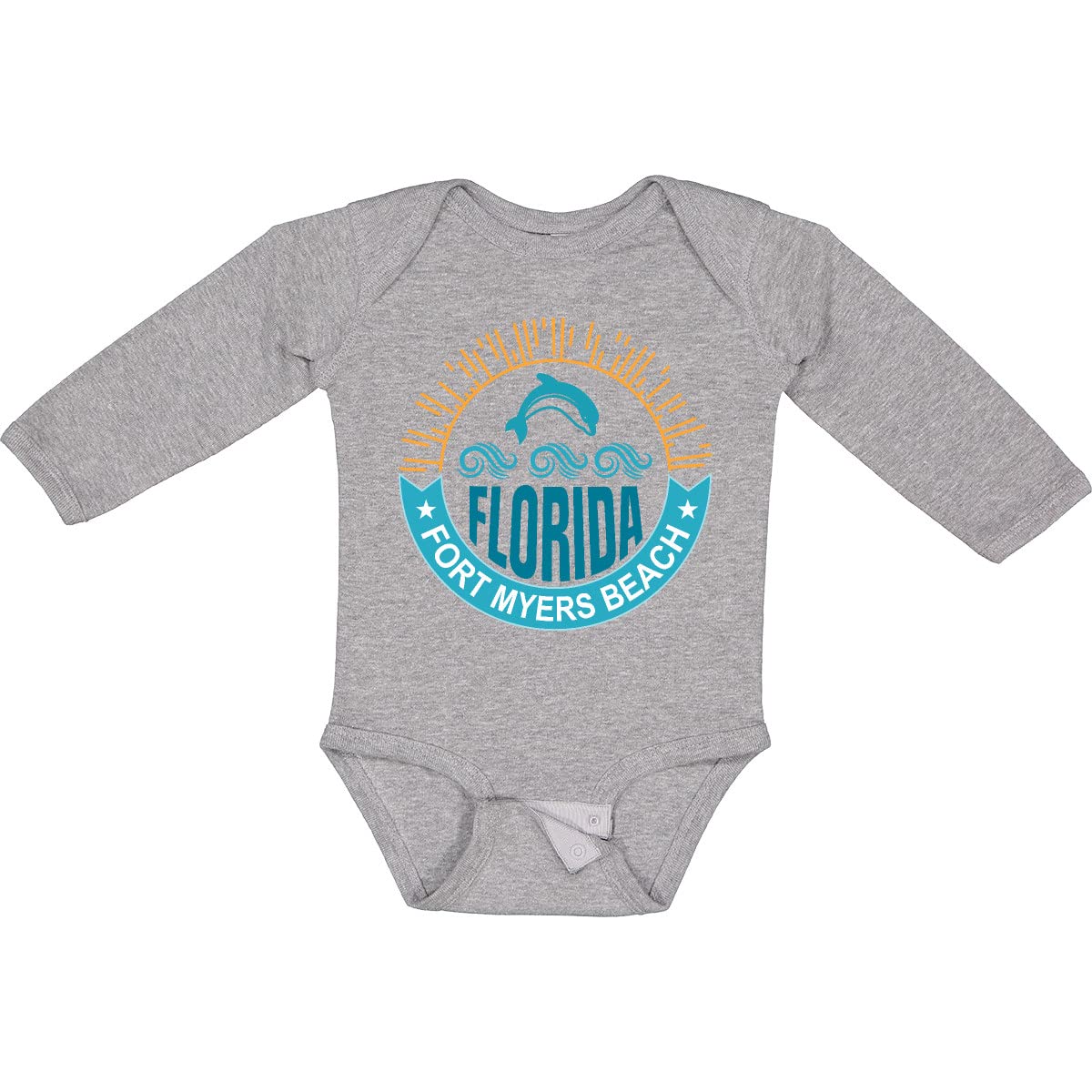 Inktastic Fort Myers Beach Florida Vacation Long Sleeve Baby Bodysuit - Soft Cotton Creeper for Newborns & Infants - Perfect for Beach Trips, Family Photos & Vacation Souvenirs