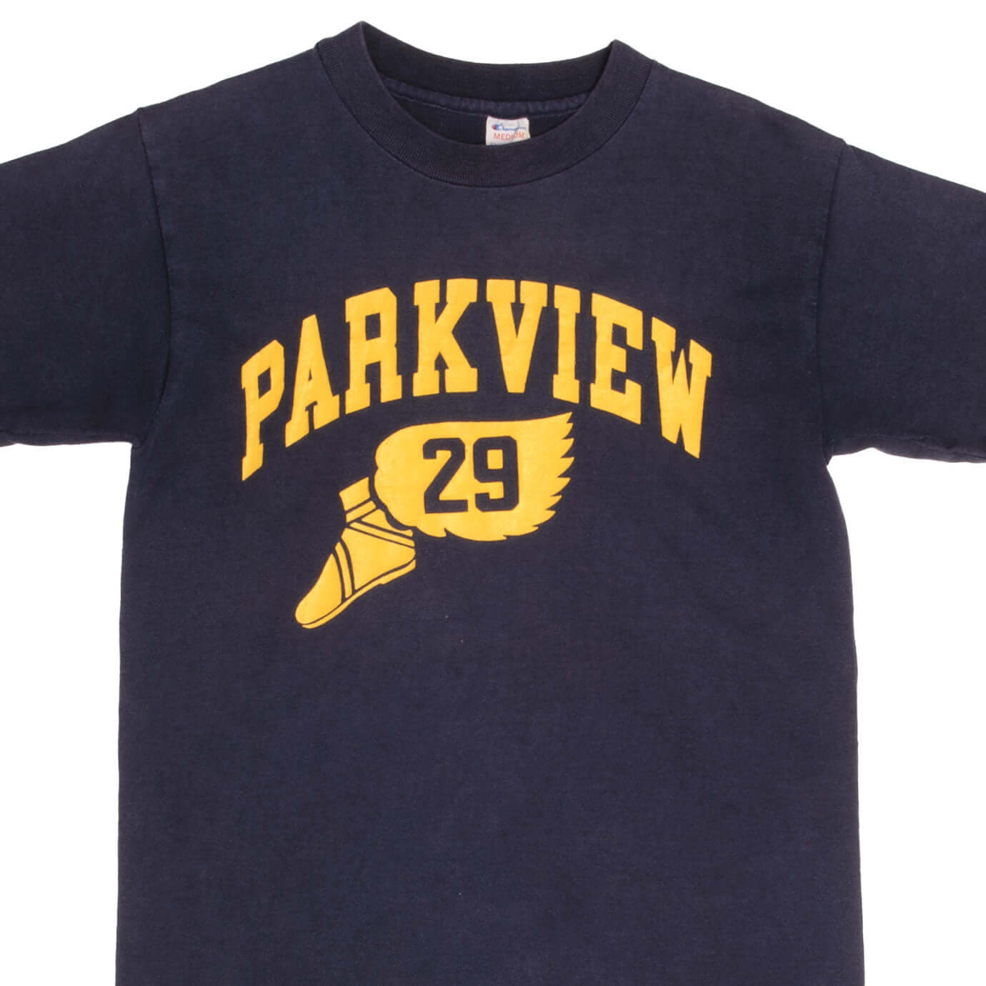 Vintage Champion Parkview 29 Graphic Tee Shirt - 1980s Retro Style, Small Size, 100% Cotton, Made in USA - Perfect for Casual Wear, Street Fashion & Vintage Collections