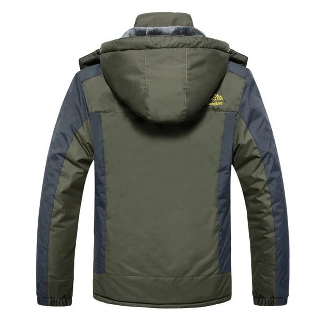 Men's Military Fleece Winter Jacket - Windproof Waterproof Parka Coat for Cold Weather | Warm Windbreaker Raincoat with Oversized Fit | Ideal for Outdoor Activities, Hiking & Winter Sports