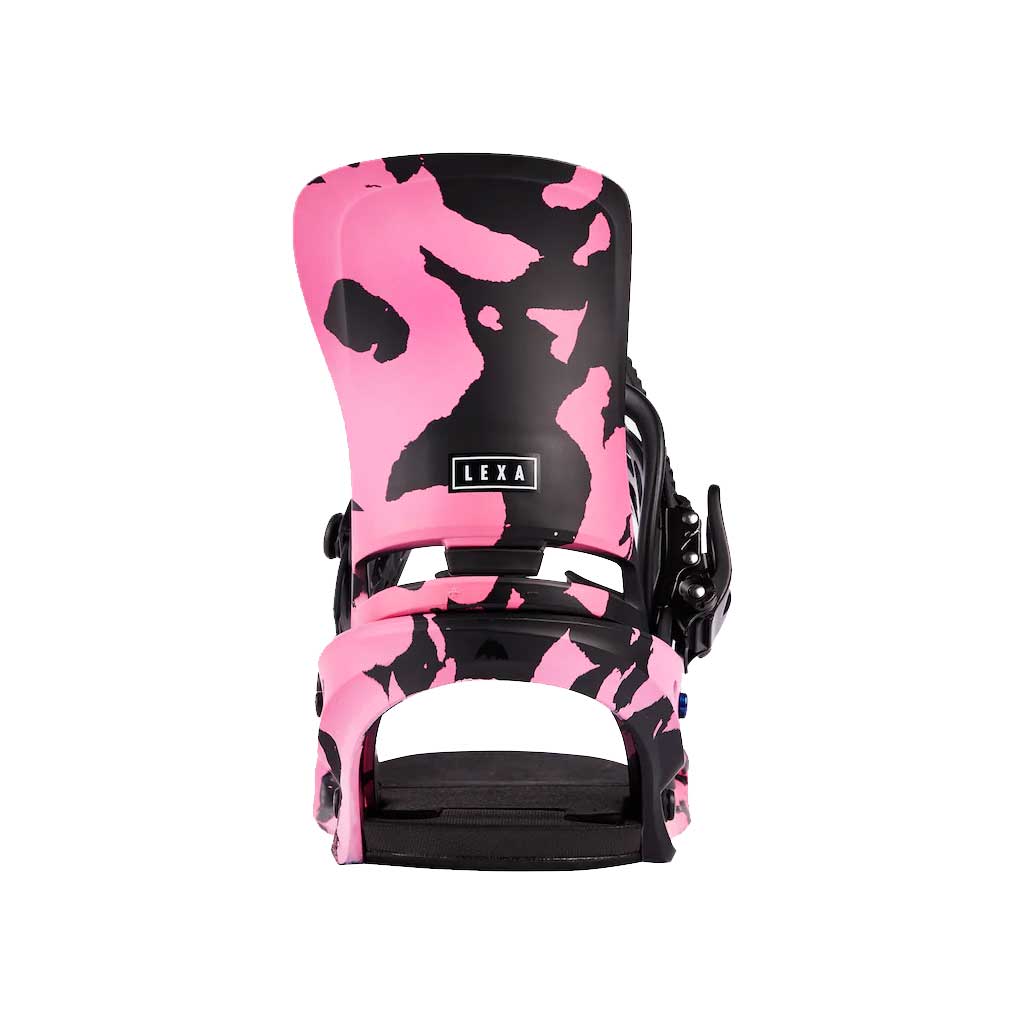Burton 22/23 Women's Lexa Snowboard Bindings - Pink & Black | All-Mountain Performance for Female Riders | Perfect for Freestyle & Powder Snowboarding
