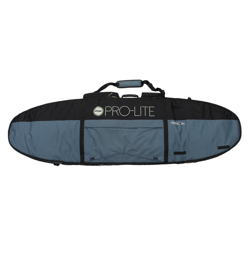 Pro Lite Board Bag Finless Coffin Double 6'6 to 7'6 (2-3 Boards) Navy/Black - Waterproof Surfboard Storage for Travel & Beach Protection