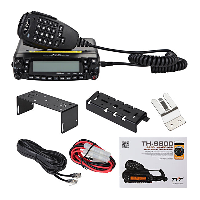 TYT TH 9800 Plus Quad Band 50W Ham Radio with Remote Head and Cross Band Repeater Function - Perfect for Emergency Communication, Off-Road Adventures, and Amateur Radio Enthusiasts