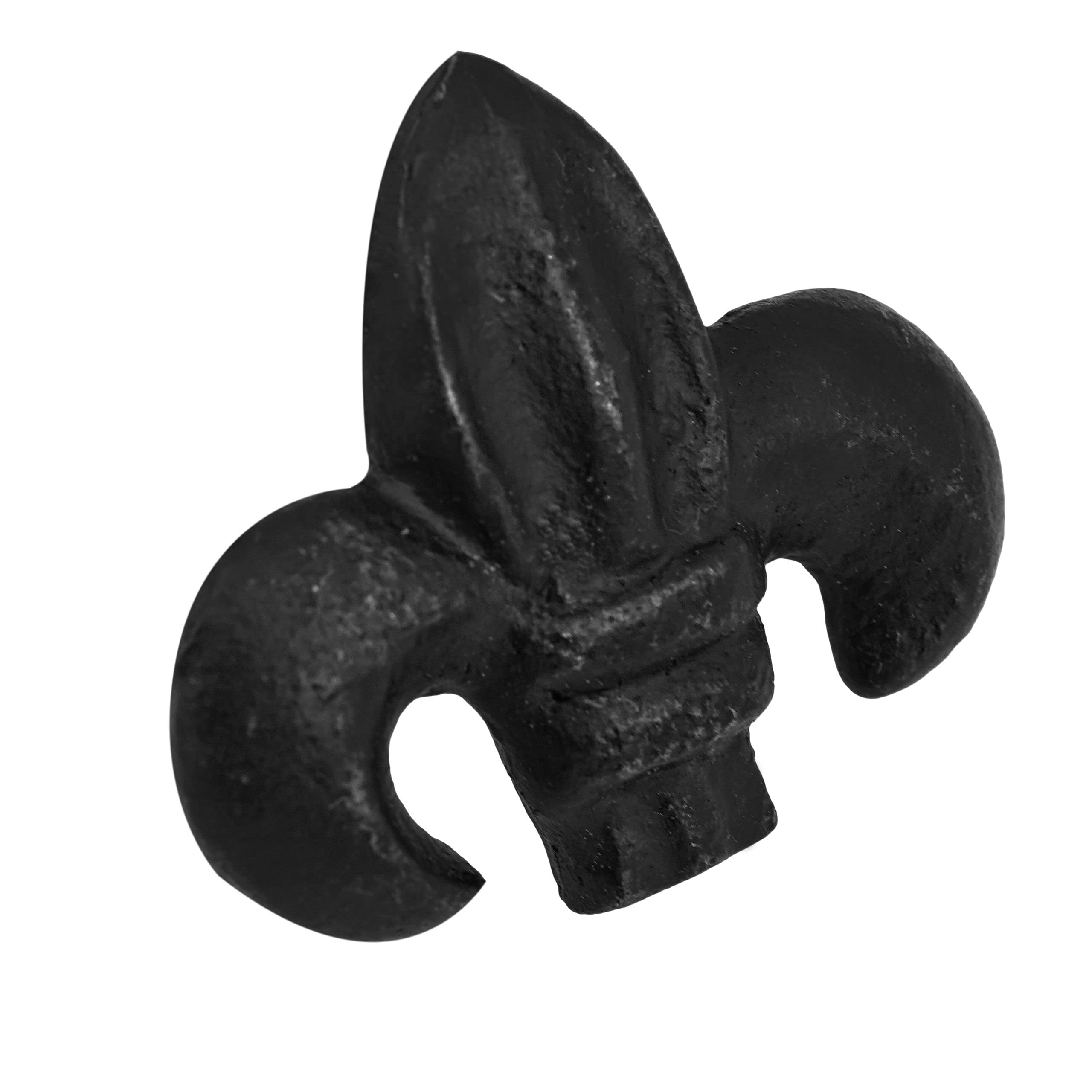 Hand-Forged Iron Fleur De Lis Clavos - Set of 6 Decorative Nails for Wooden Doors, Gates & Furniture - Rustic Home & Garden Décor Accessories