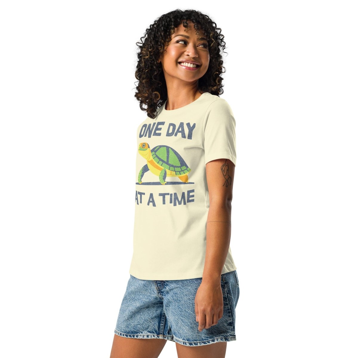 Steady Journey Turtle Relaxed Tee - Soft Comfortable Graphic T-Shirt for Men & Women | Casual Wear, Lounge, Yoga, and Everyday Outfits