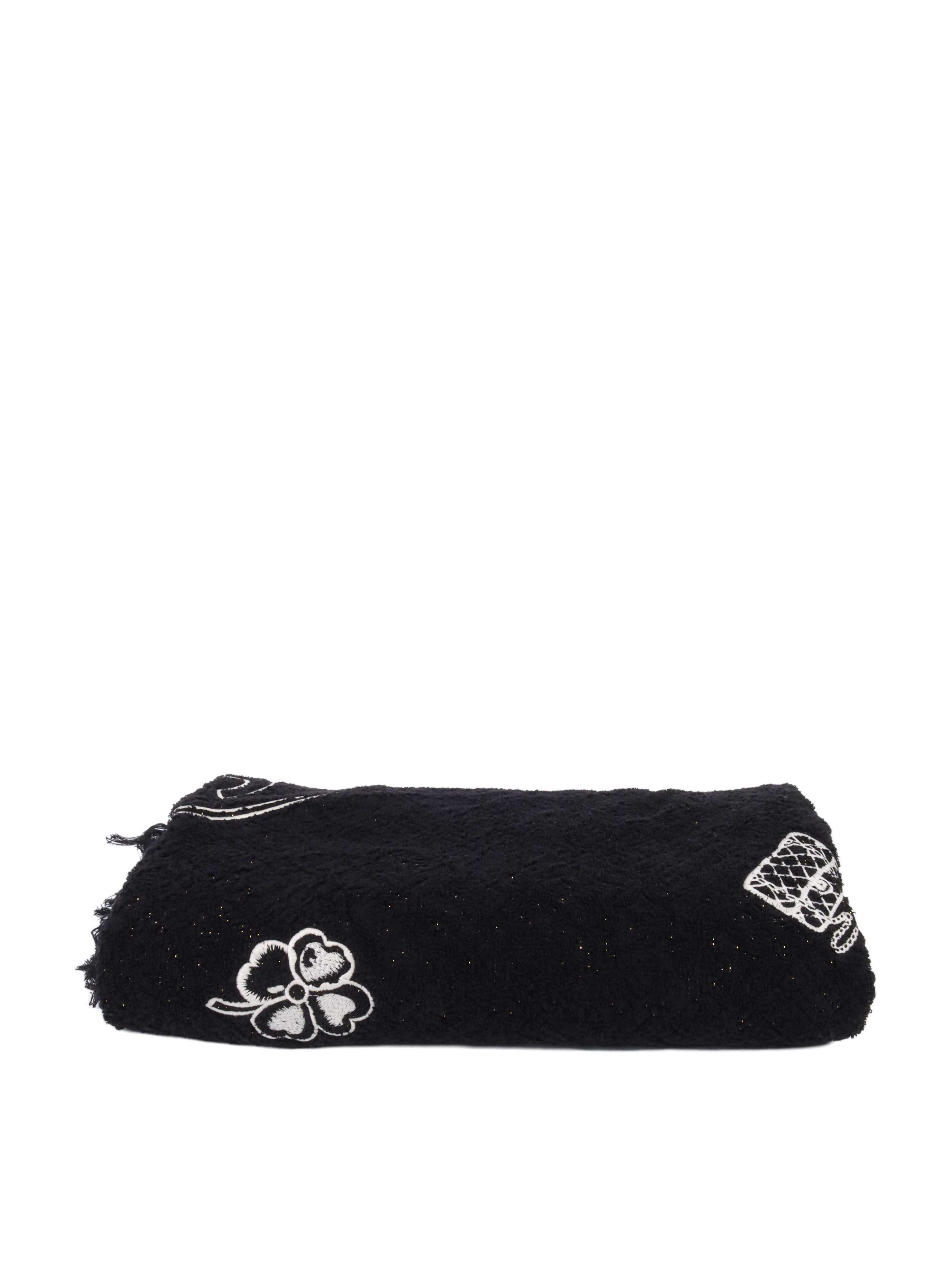Chanel Terry Cotton CC Logo Beach Tote Bag & Towel Set - Luxury Poolside Accessories for Summer Vacations & Beach Outings