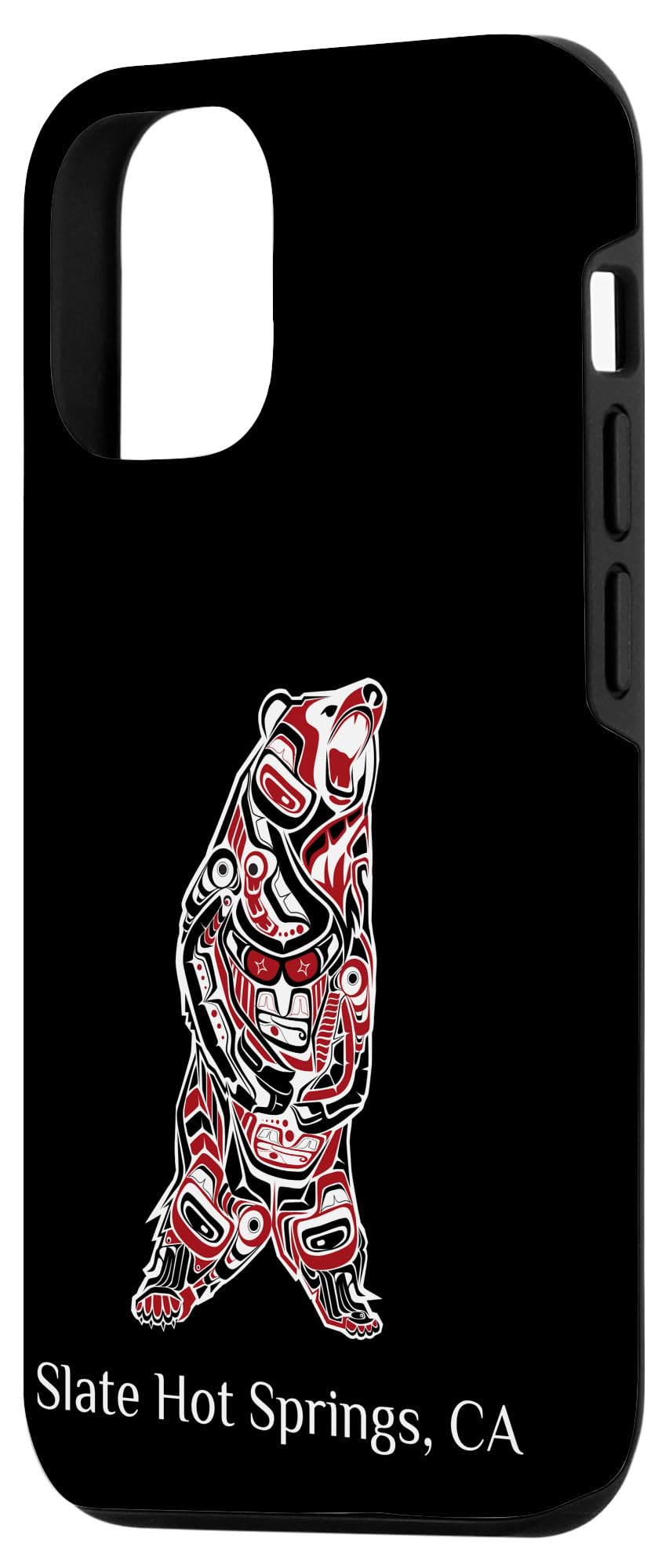 Premium iPhone 12/12 Pro Case - Slate Gray with Native American Grizzly Bear Design | Durable Protection for Everyday Use | Perfect for Outdoor Adventures & Travel in Hot Springs CA