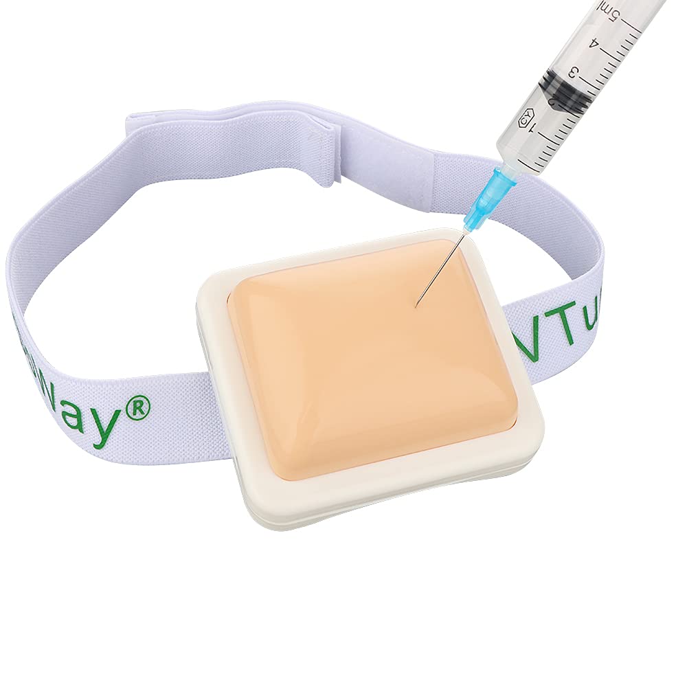 4 Pack Plastic Intramuscular Injection Pad - Nursing & Medical Student Training Practice Pads for IM Injection Practice - Perfect for Classroom, Clinical Skills Lab & Home Study