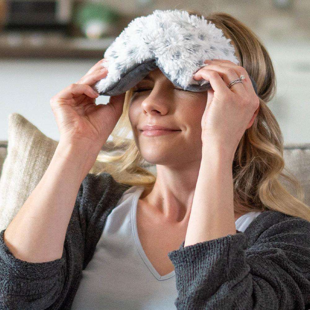 Snowy Warmies Eye Mask for Sleeping - Soothing Relief for Dry Eyes & Stress - Perfect for Travel, Relaxation & Insomnia Relief