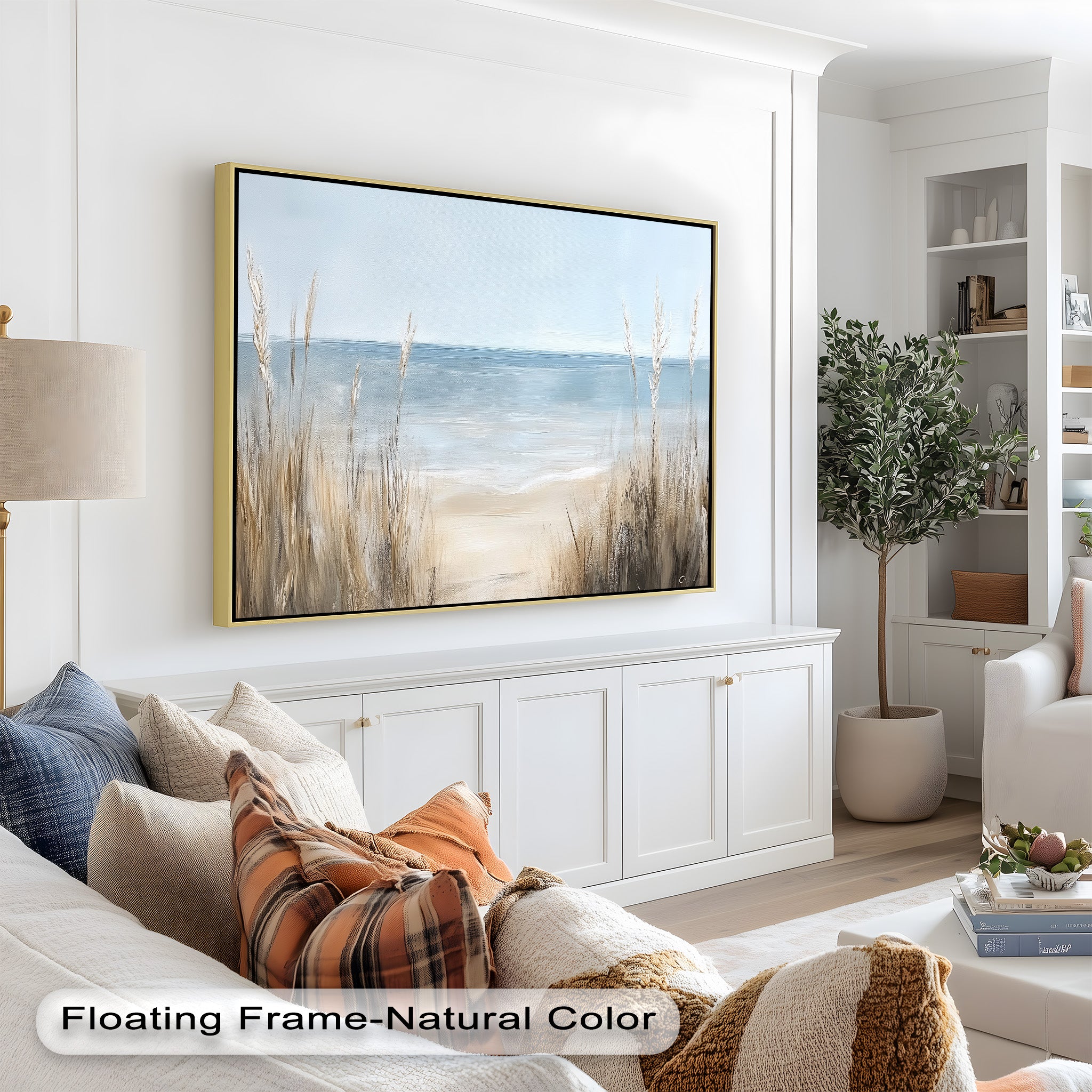 Coastal Beach Wall Art - Hand-Painted Ocean Landscape Oil Painting for Living Room, Bedroom & Office Decor | Seascape Home Decor