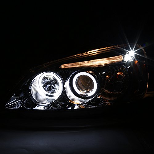 Spec-D Tuning 2LHP-CV01-TM Halo Chrome Clear LED Projector Headlights for Honda Civic - Upgrade Your Ride with Bright, Modern Lighting for Night Driving & Street Style